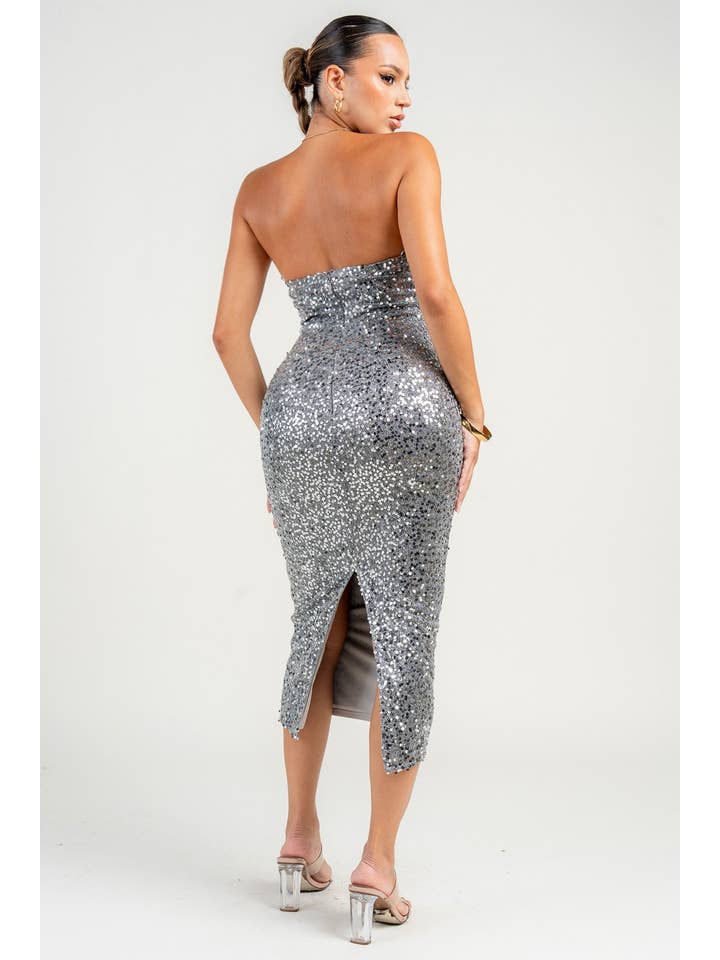 PRIVY - Wholesale Dress - Women's - PD79327S / WIRE INSET TUBE MIDI DRESS12