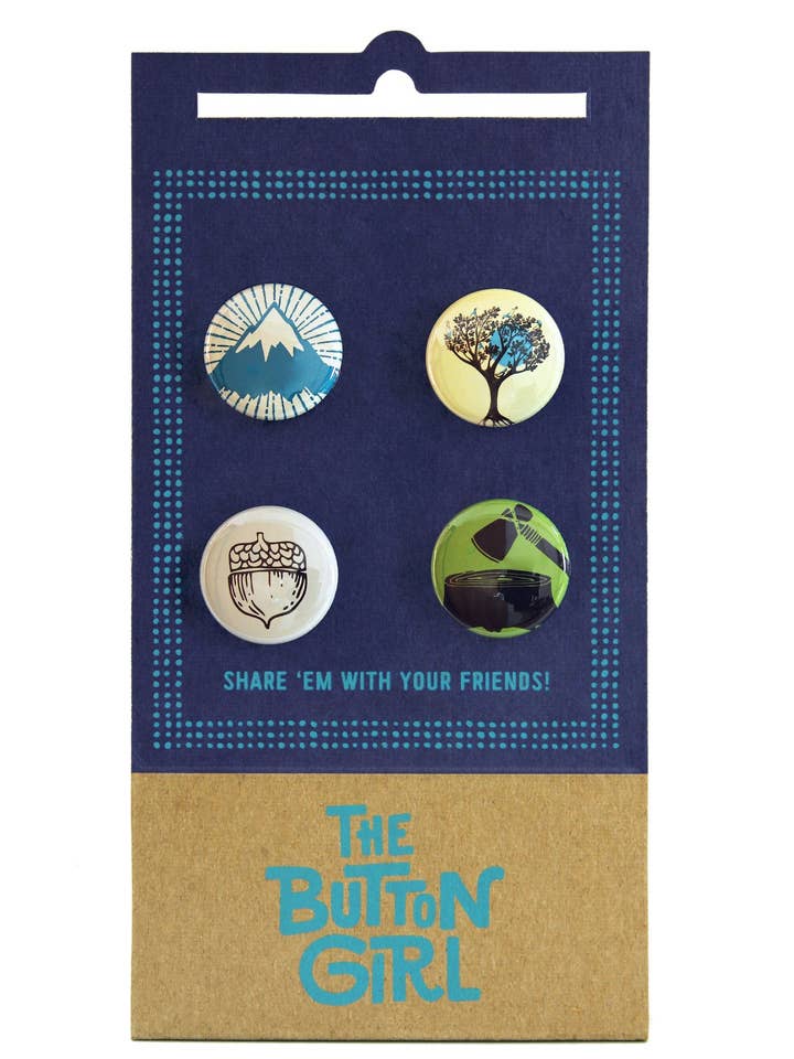 Las montañas llaman... Juego de botones para venta al por mayor de The Button Girl