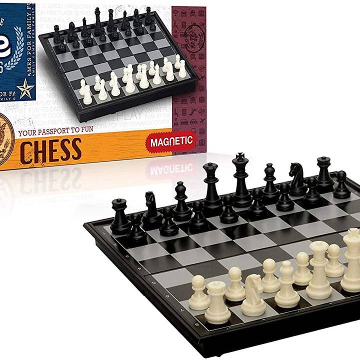 Jeu d'échecs magnétique - 10 pouces pour la vente par Wood Expressions