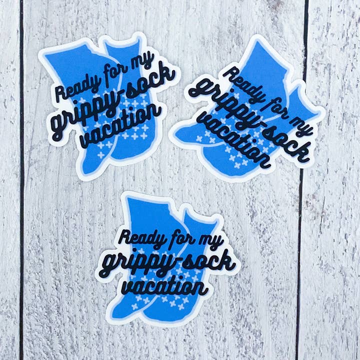 Adesivo Grippy Sock Vacation per la vendita all'ingrosso da parte di The Black Lab Soapery