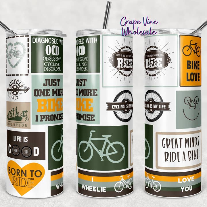 Gobelet 20oz Amour du Vélo pour la vente par GrapeVineWholesale