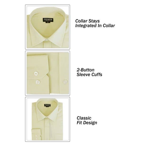 Galaxy By Harvic – wholesale Skjortor – Barn – GBH Pojkar Långärmad Casual Klänning Skjortor - Uniform Färger7