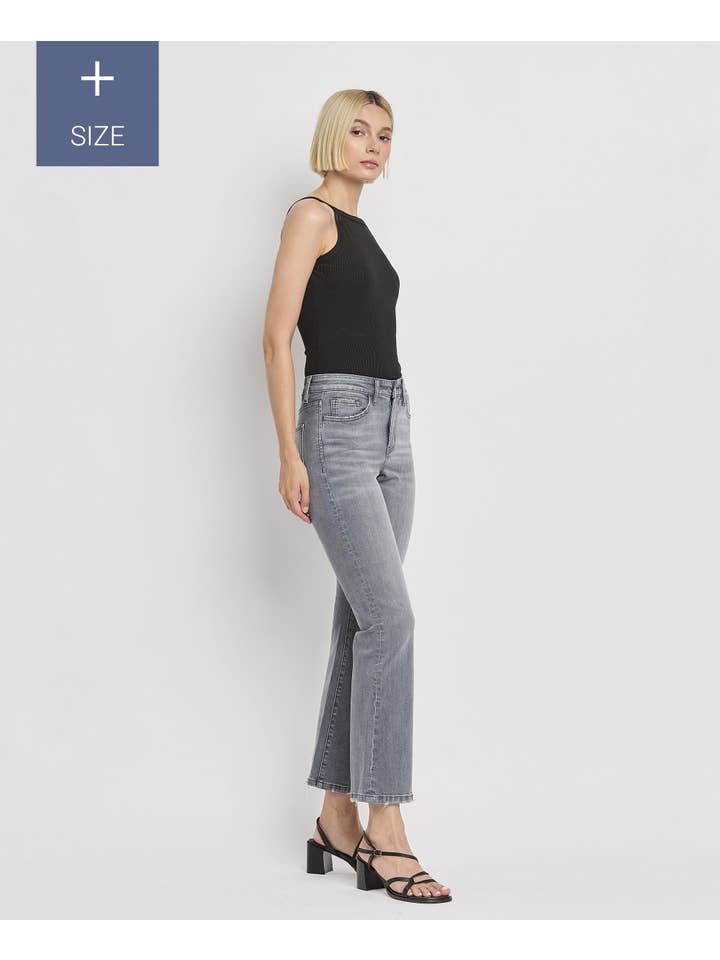 HØJDYK PLUS SIZE JEANS MED HØJ HÆVE ANKELSTØVLER T6413-P for engroshandel på Faire
