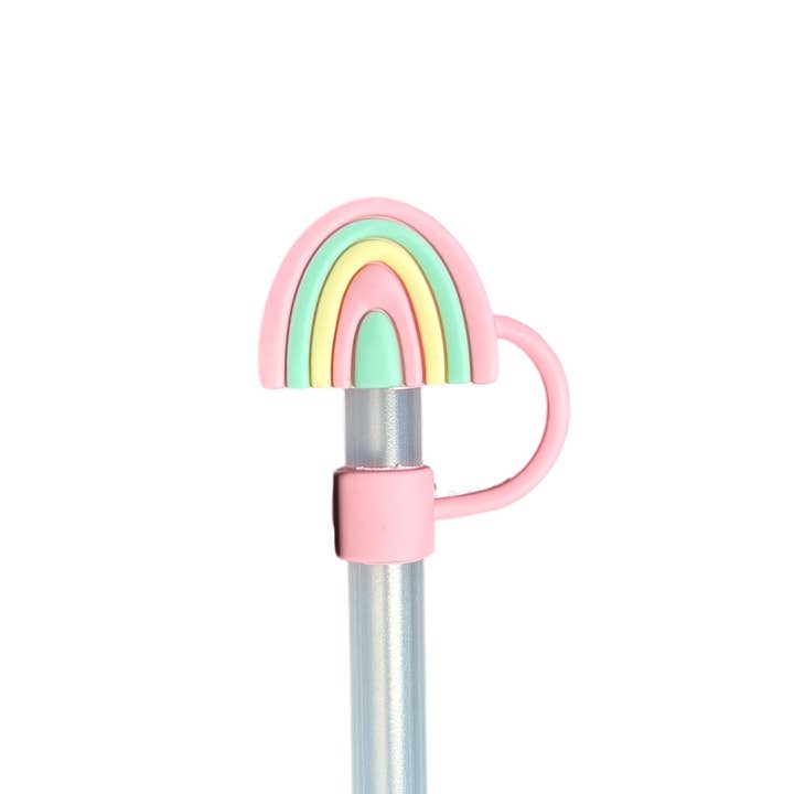 CharCharms - Wholesale Water Bottle - Unicorn Straw Toppers (Retail 4-pack)