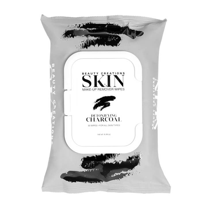 PINEAPPLE Beauty - Wholesale Makeup Remover - Beauty Creations SKW-03 Makeup Remover Wipes Charcoal - 6pk