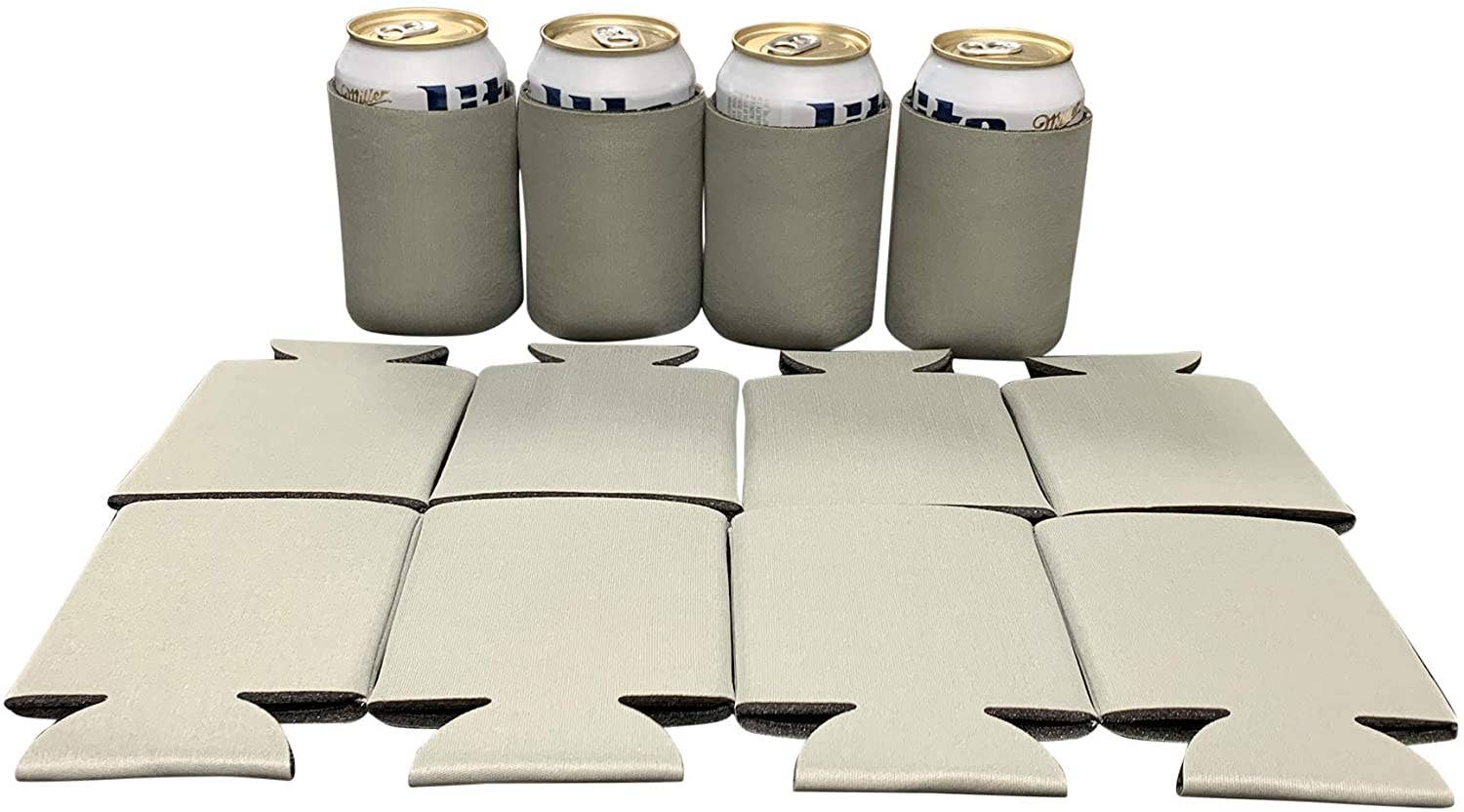 KP Kool Products - Wholesale Drink Huggers & Koozies - Blank Beer Can Cooler Sleeves, Plain Collapsible Soda Cover Coolies16