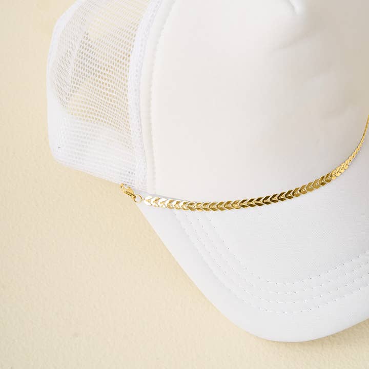 Trucker Hat Chain-Gold-Leaf Chain for wholesale by The Darling Effect