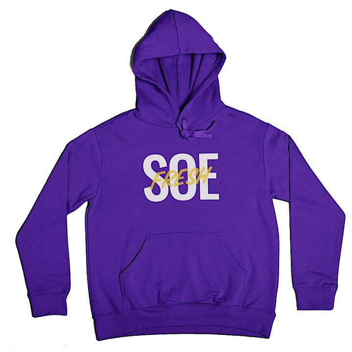 Soe Fresh Hoodie (Purple/White/Yellow) for wholesale by SuccessOverEverything Clothing