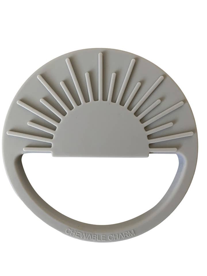 Sun Silicone Teether - Grey for wholesale by Chewable Charm