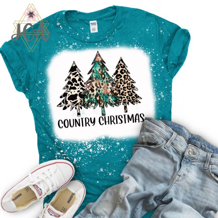 Country Christmas Shirt for wholesale by Jocelyn's Comfy Apparel