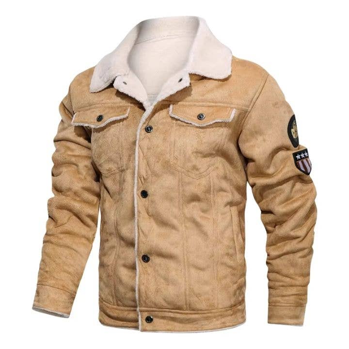 Rhinestone Belt Store - Wholesale Jacket - Men's - Men's Winter Suede Motorcycle Jacket