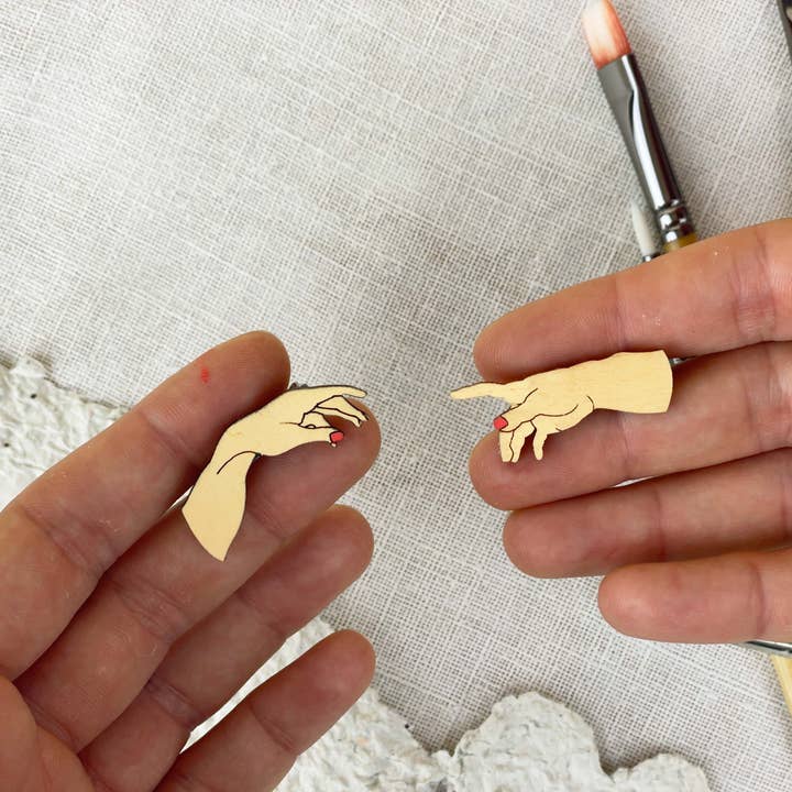 Poppin' Tags Design - Wholesale Brooch - Pair of Pins: Michelangelo3