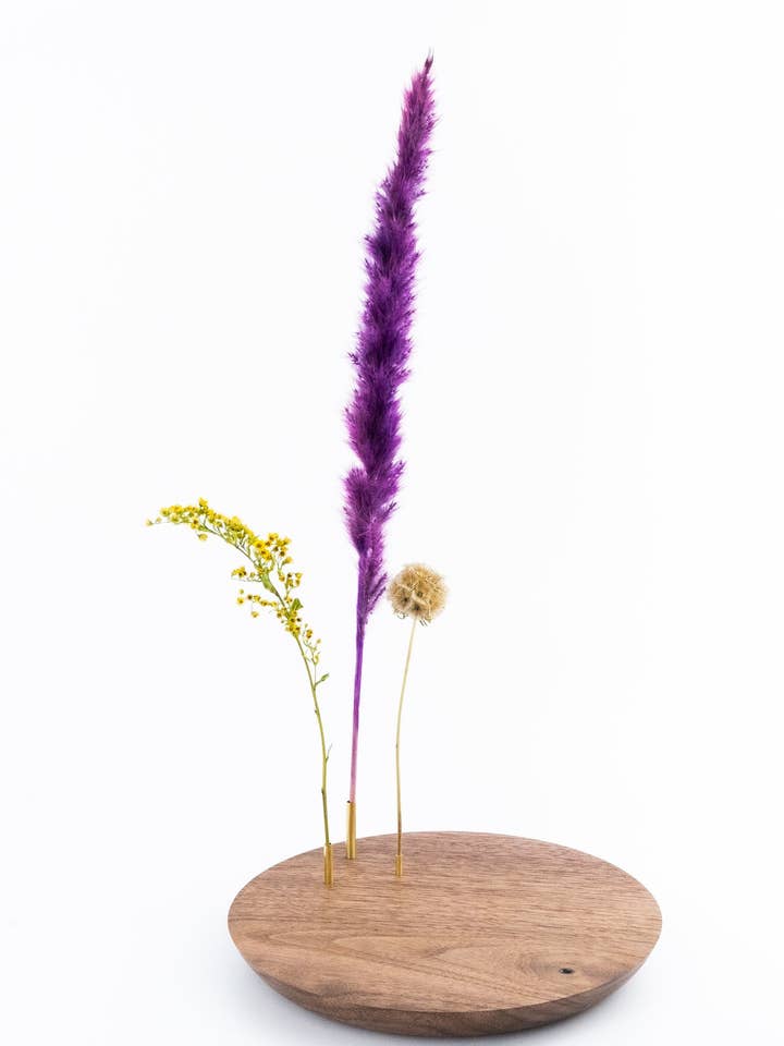 Gedroogde bloemenvaas Astrid Walnut tree voor wholesale door Behout