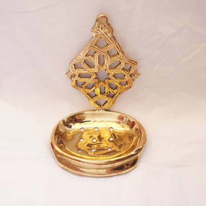 High crafty - Wholesale Bath Soap Dish - Elegant Brass Soap Dish & Towel Holder Set — Hand-Carved Mor1