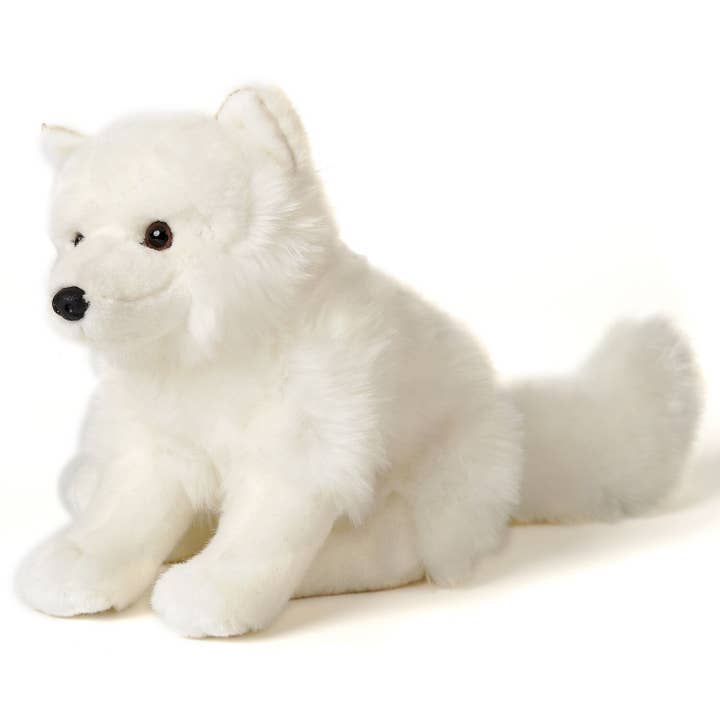 Uni Toys - Wholesale Stuffed/Plush Toy - Kids & Baby - Arctic fox, sitting - 23 cm (height) - cuddly/plush toy1
