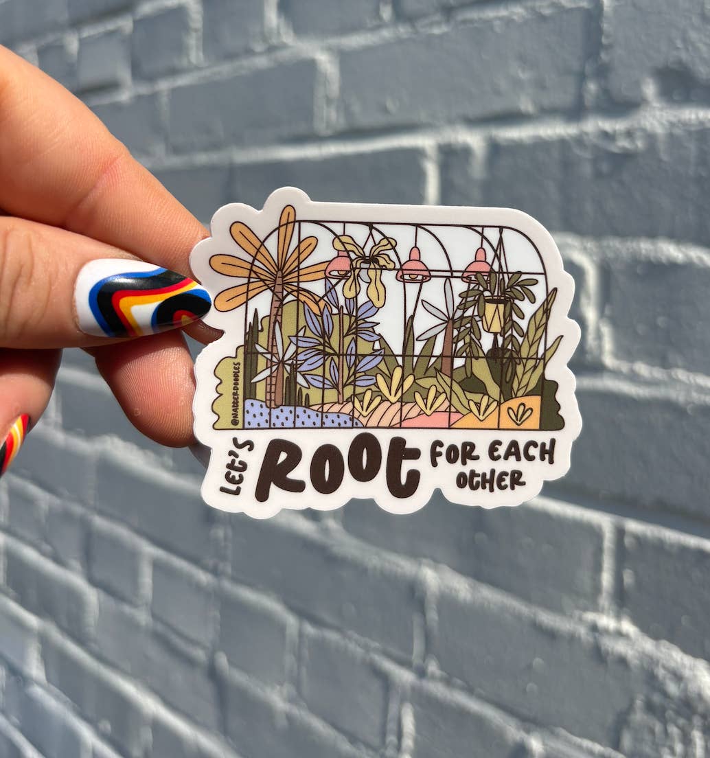 NatterDoodle – Engroshandel Armbånd til telefoner – Lad os heppe på hinanden Plante Drivhus Planteskole Klistermærke