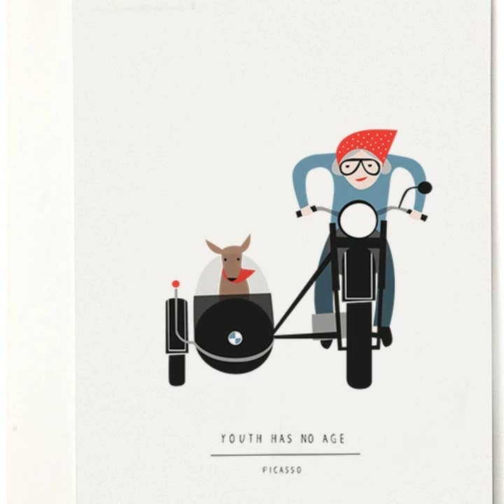 Youth Has No Age Greeting Card for wholesale by pleased to meet GmbH
