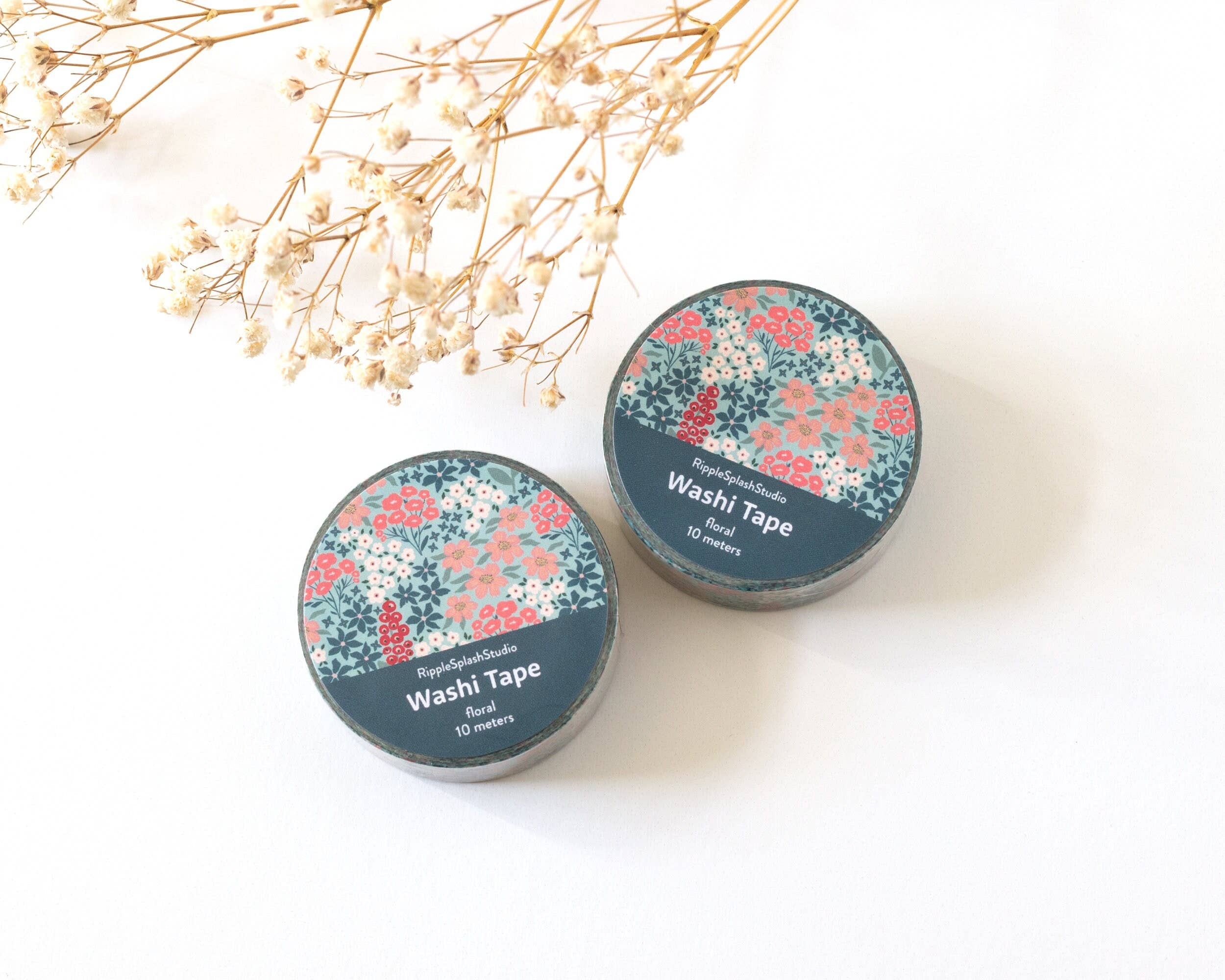 RippleSplash Studio - Wholesale Washi Tape - Floral Washi Tape - 15mm x 10m1