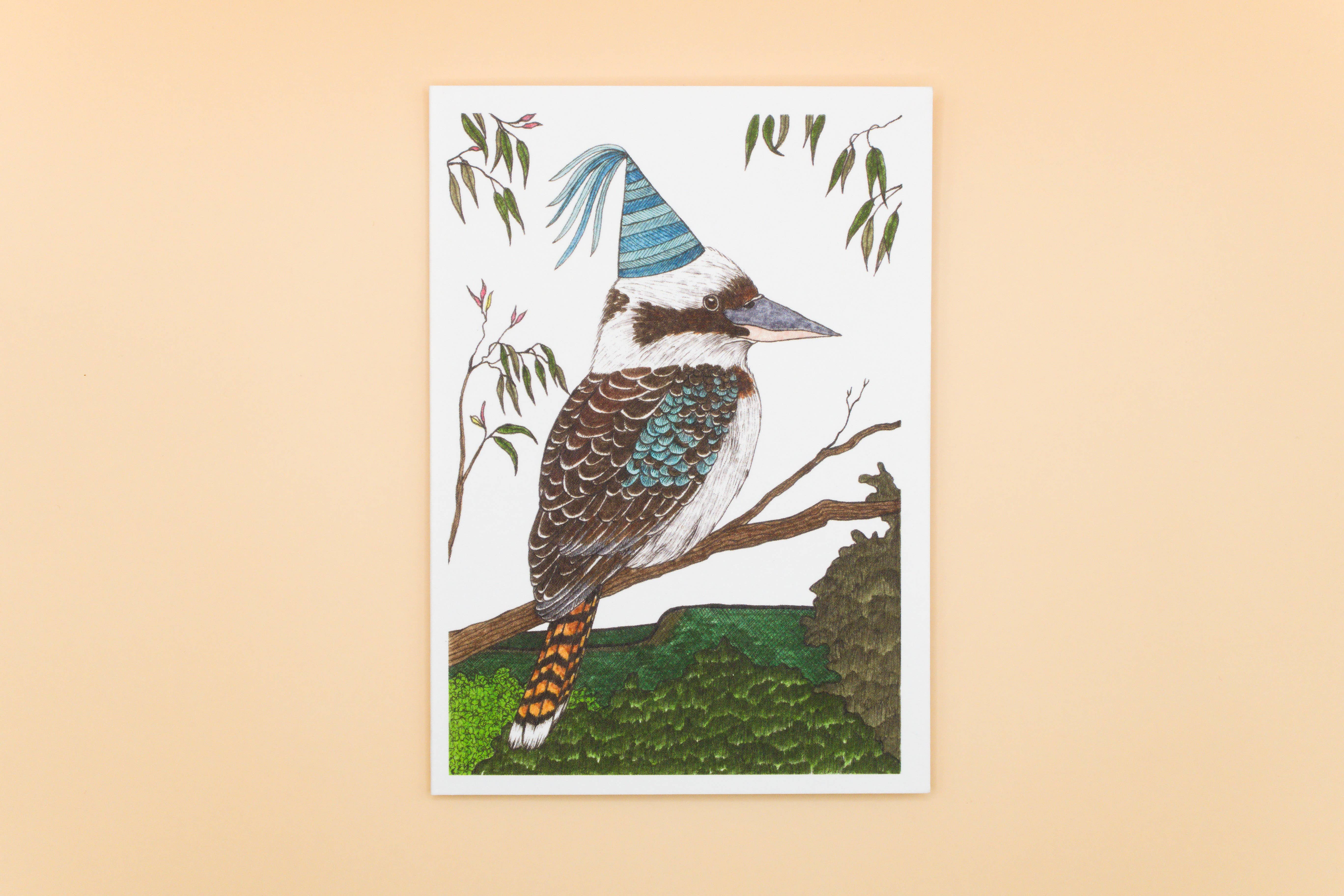 Sunshine Sea Art - Wholesale Birthday Card - Kookaburra Greeting Card Australian Bird Birthday Eco Card