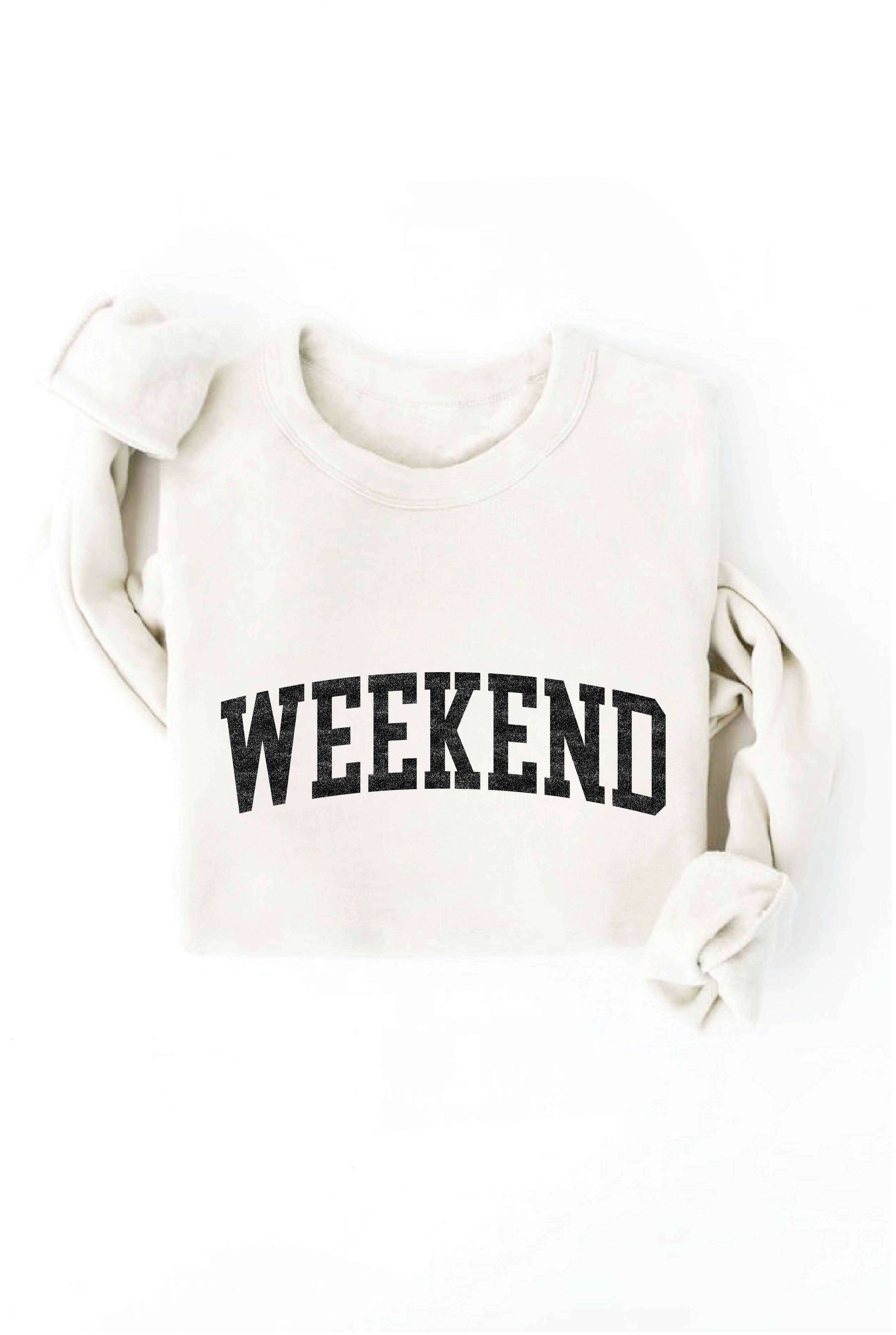 OAT COLLECTIVE – Camisola gráfica - Mulher por atacado – Moletom Unissex WEEKEND de Lã com Estampa - Caimento Relaxado16