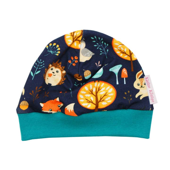 Cappello da bambino Forest Friends Forest Animals Navy per la vendita all'ingrosso da parte di Kleine Könige