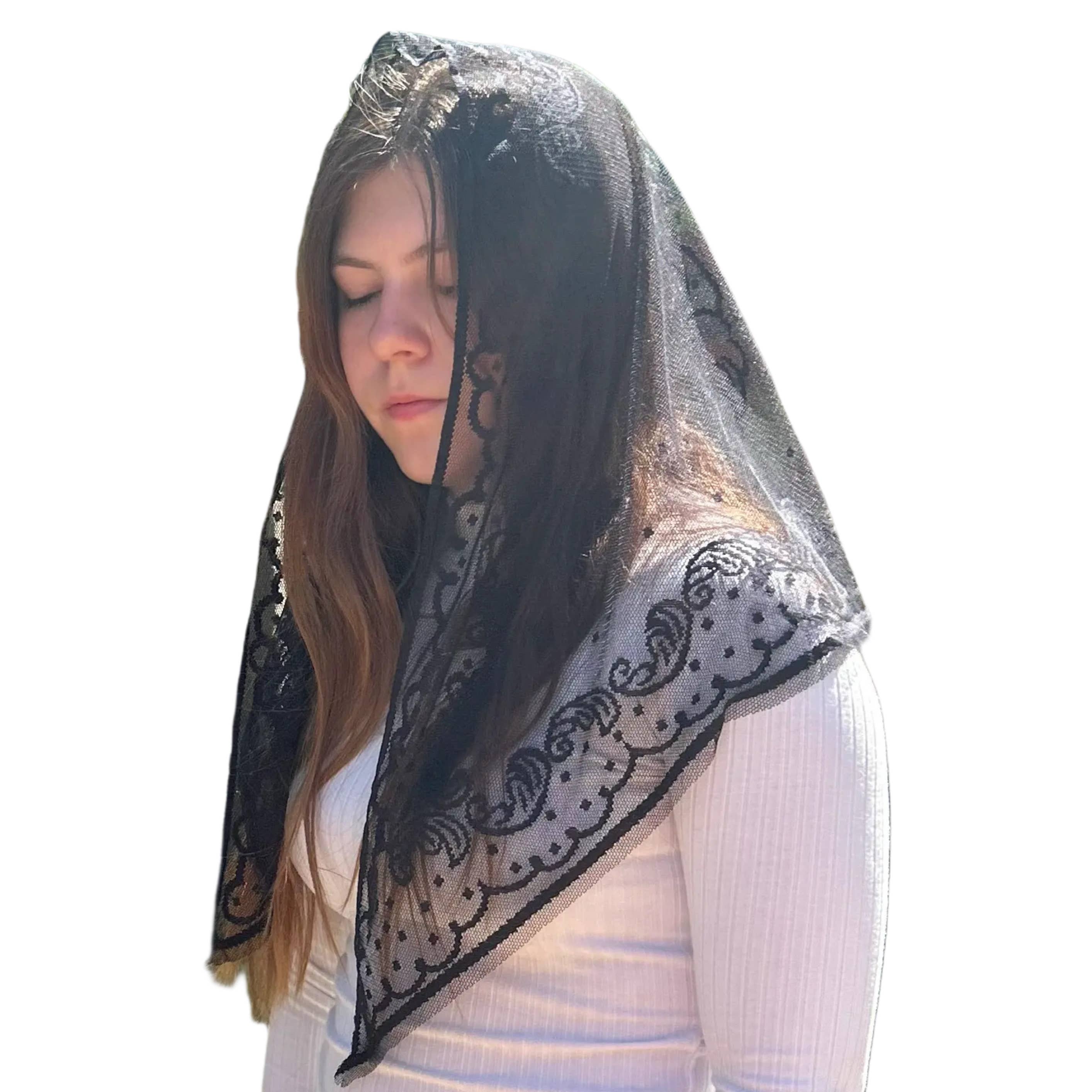 Oremus Mercy - Wholesale Veil - Women's - Veil ~ Jerusalem - BLACK1