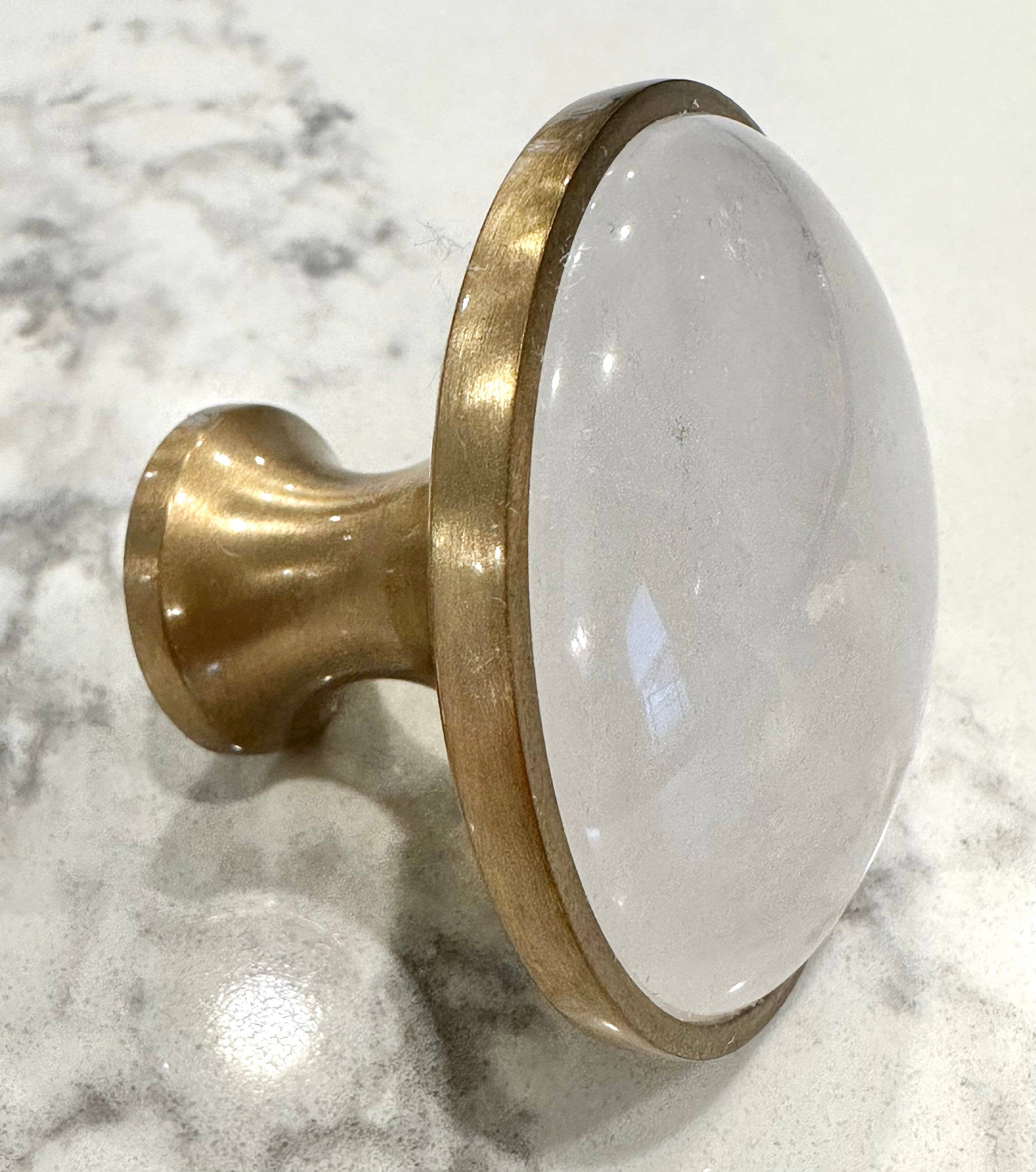 Stephen D. Evans - Vendita all'ingrosso Manopola/pomello - Pomolo di cristallo di lusso in ottone per porta e cassetto6