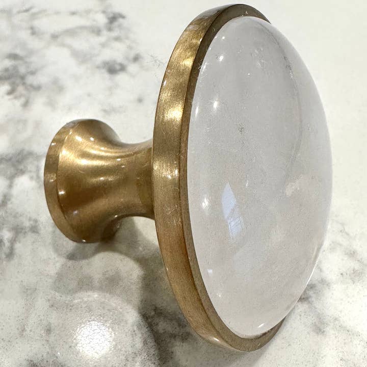 Stephen D. Evans - Vendita all'ingrosso Manopola/pomello - Pomolo di cristallo di lusso in ottone per porta e cassetto6