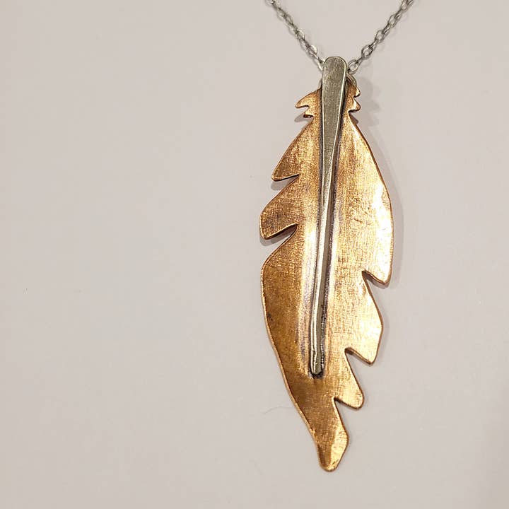 Feather Necklace for wholesale by JL Merrill Metalworks