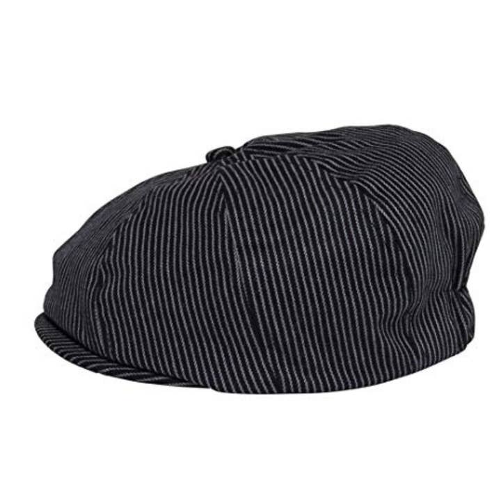 Knuckleheads Clothing - Vente Bonnet pour nouveau-né – bébé - Casquette Gavroche à Rayures Noires1