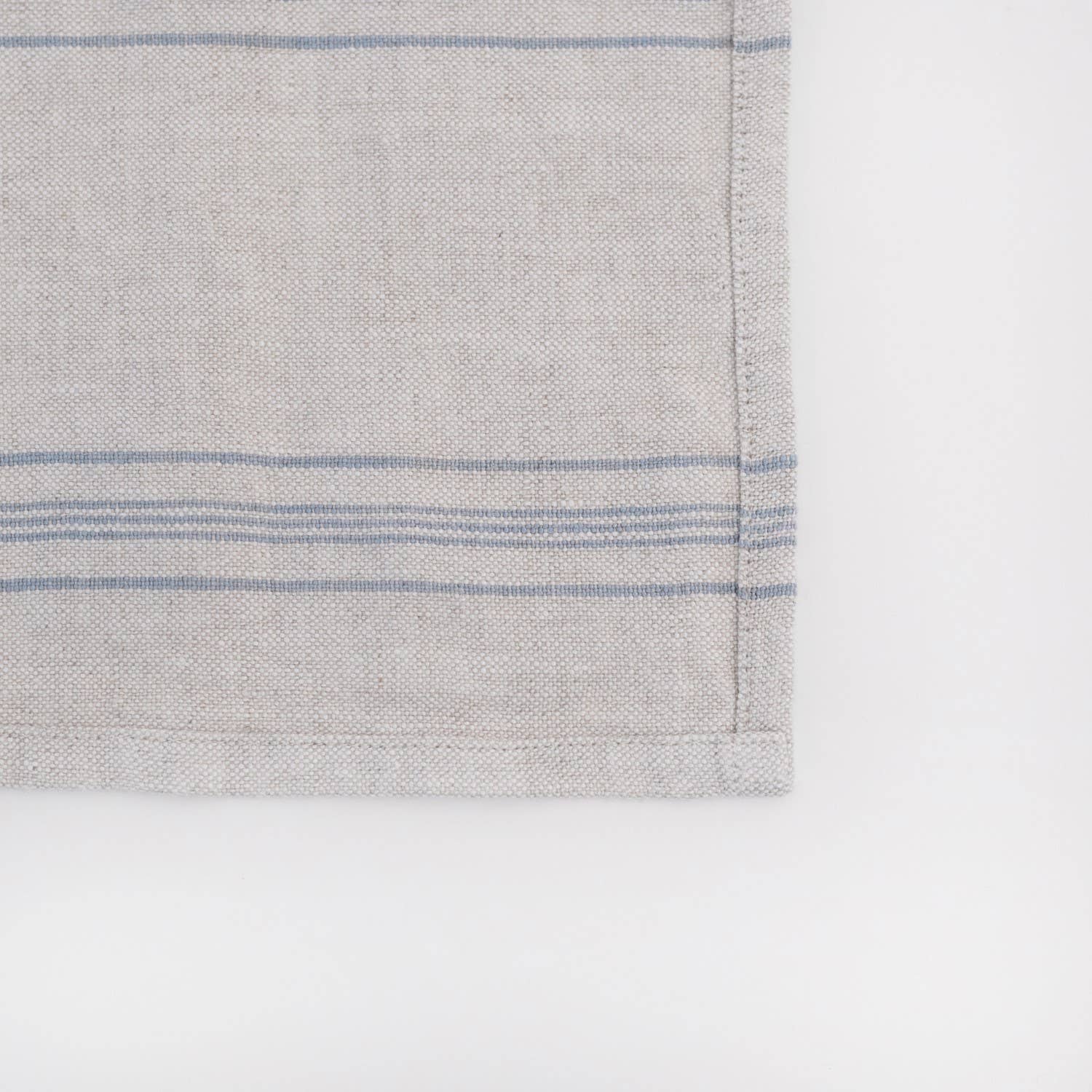 Linen Tales (We cover U.S. import duties) - Wholesale Dinner & Cloth Napkin - Grey Blue Wide Stripe Rustic Linen Napkins Set of 21