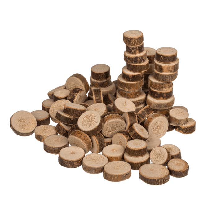 Out of the blue KG – wholesale Craft supplies – Wooden decoration slices small,3