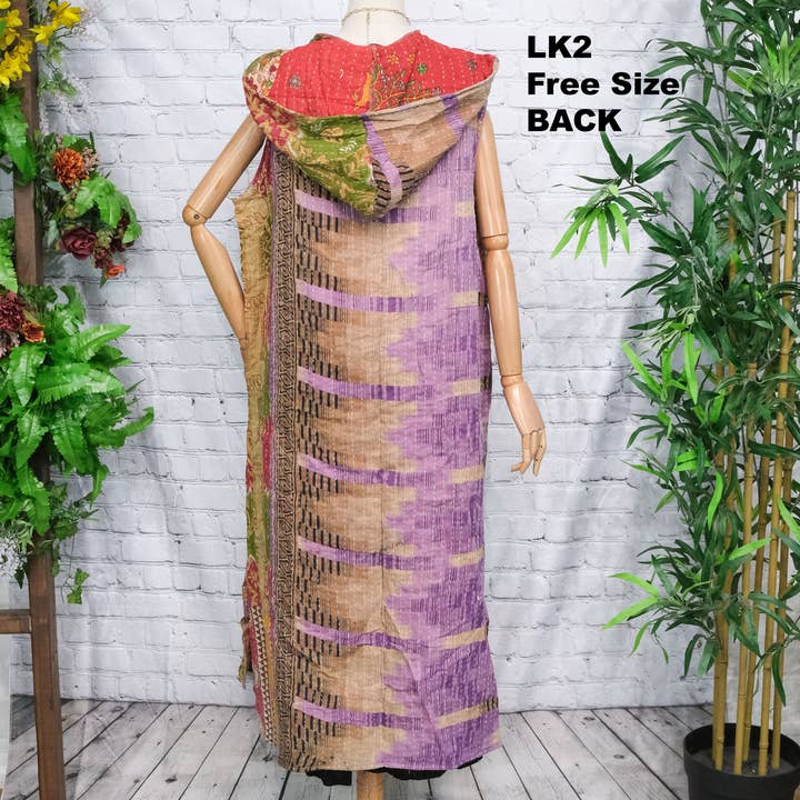 Karma Nepal Crafts - Wholesale Kimono - Women's - Bohemian Kantha Open Duster11