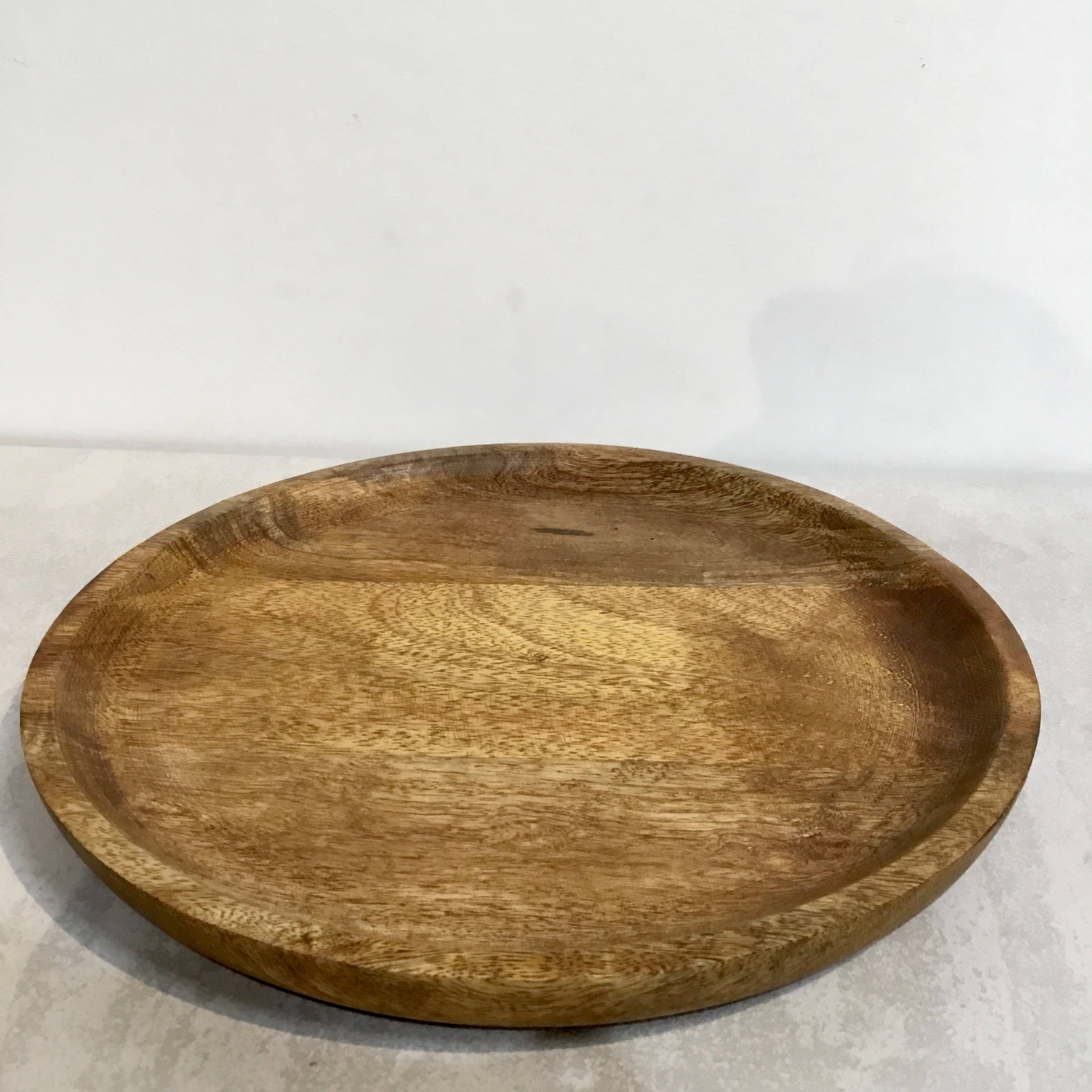 India Handicrafts Inc - Wholesale Decorative Plate/Dish/Bowl - Large Natural Wood Round Tray4