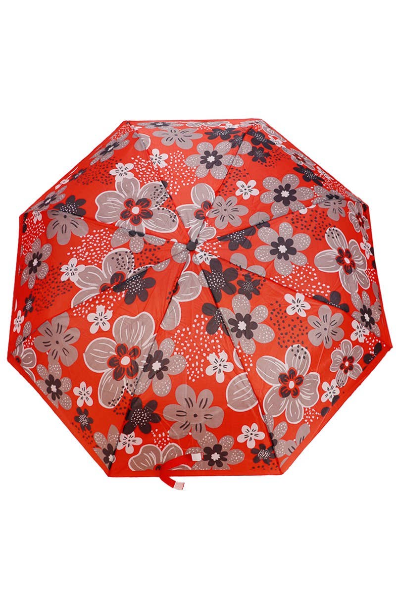ASSORTITI Ombrello da viaggio compatto con stampa floreale, apertura manuale in vendita all'ingrosso su Faire8