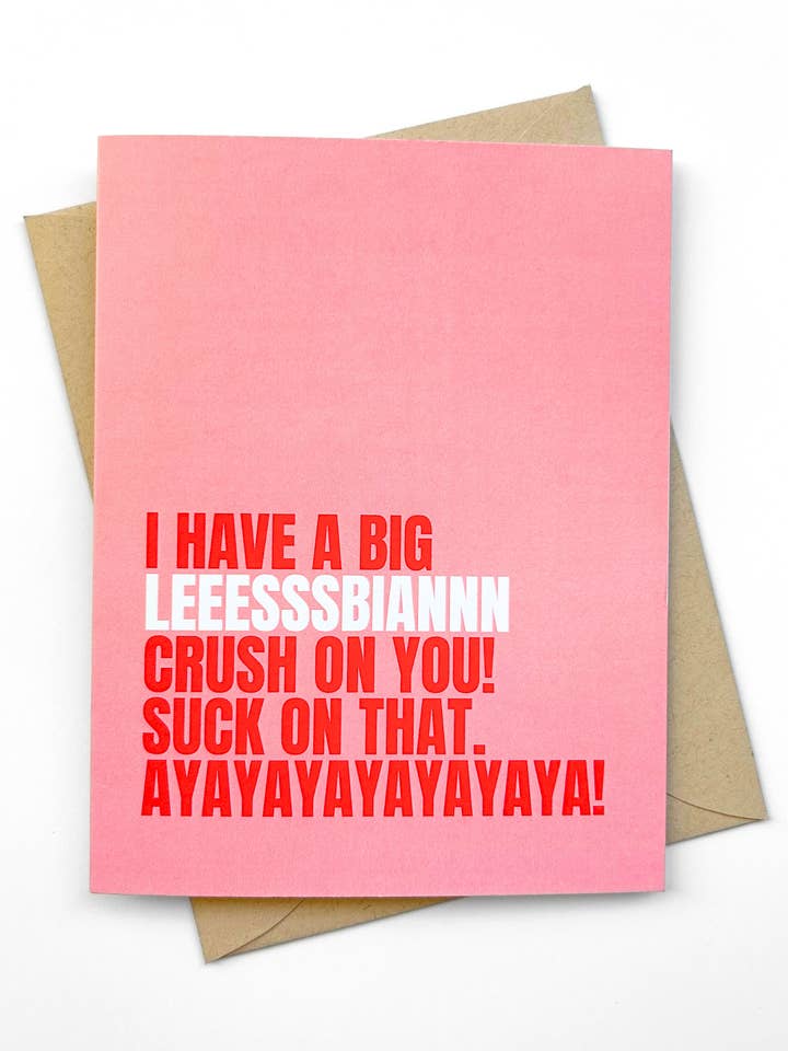 LGBTQ Valentine's Day Card Lesbian Crush on You Mean Girls for wholesale by Five Dot Post
