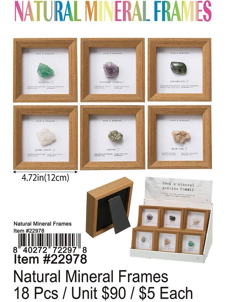 Natural Mineral Frames . for wholesale by Puka Creations