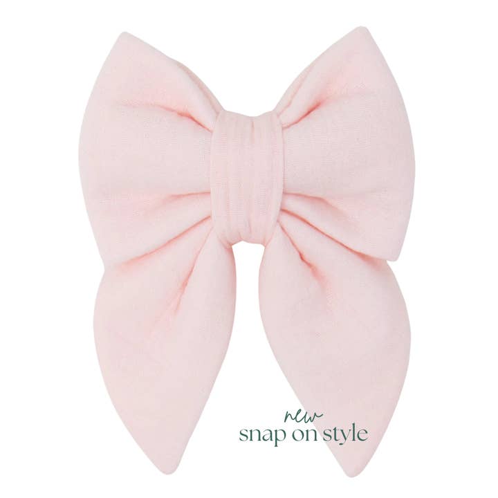 Gauze Lady Bow for Dogs - Pale Pink | NEW STYLE for wholesale by Winnie and the Hound