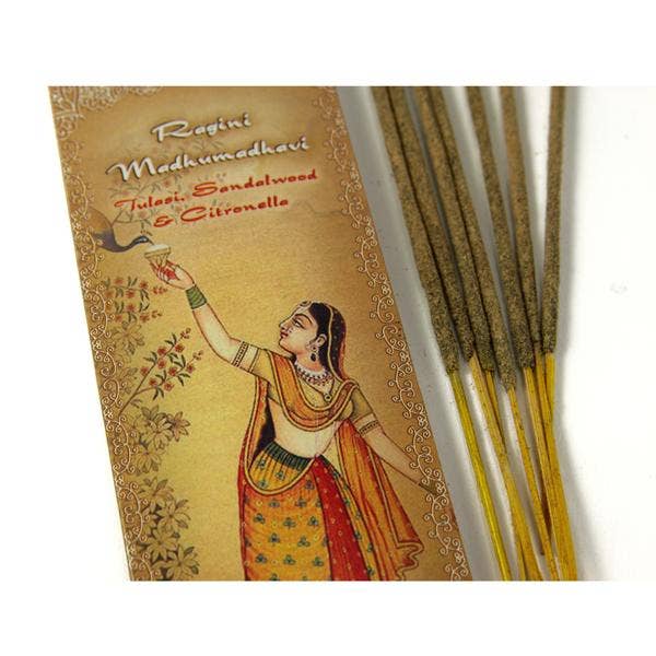 Prabhuji's Gifts – Incenso por atacado – Incenso Sticks Ragini Madhumadhavi - Tulasi, Sândalo, Citronela - Bliss1