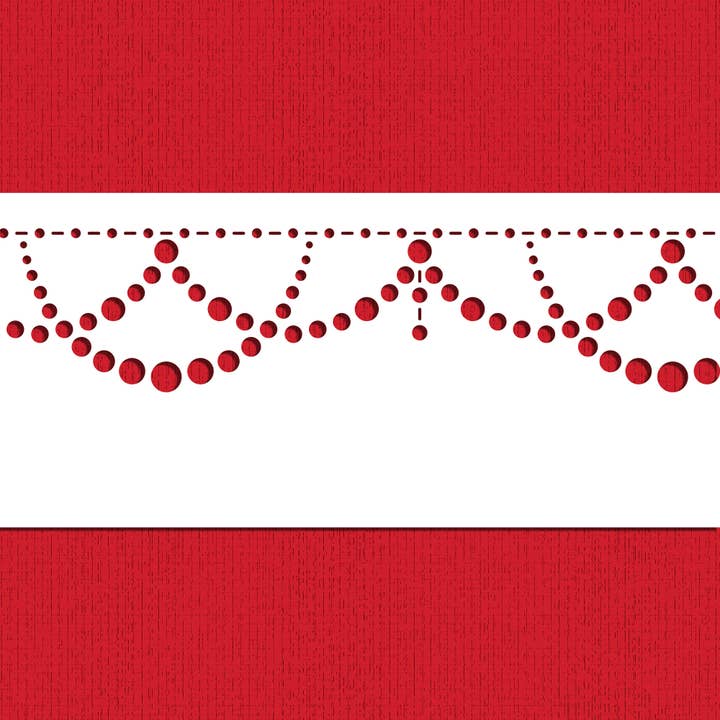 Designer Stencils - Wholesale Craft Tool - Pearl Swag Cake Stencil3