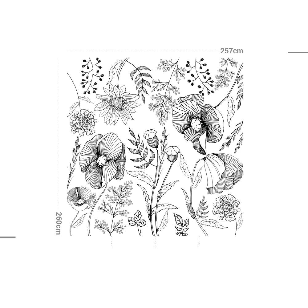 APdecoration - Vendita all'ingrosso Carta da parati - Sfondi tessili adesivi Savy Flowers4