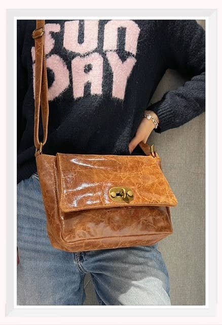 Z et Z - Wholesale Shoulder Bag - Women's - Vintage-effect leather shoulder bag10