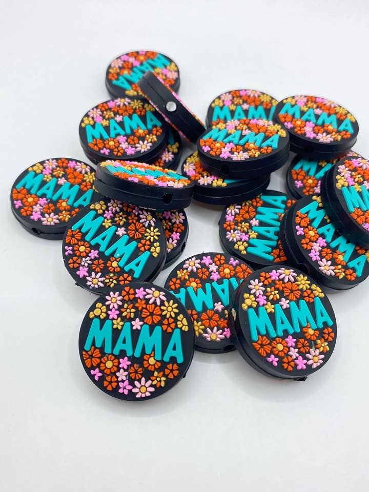 Mama Silicone Focal Bead for wholesale by ASAP Craft Supplies