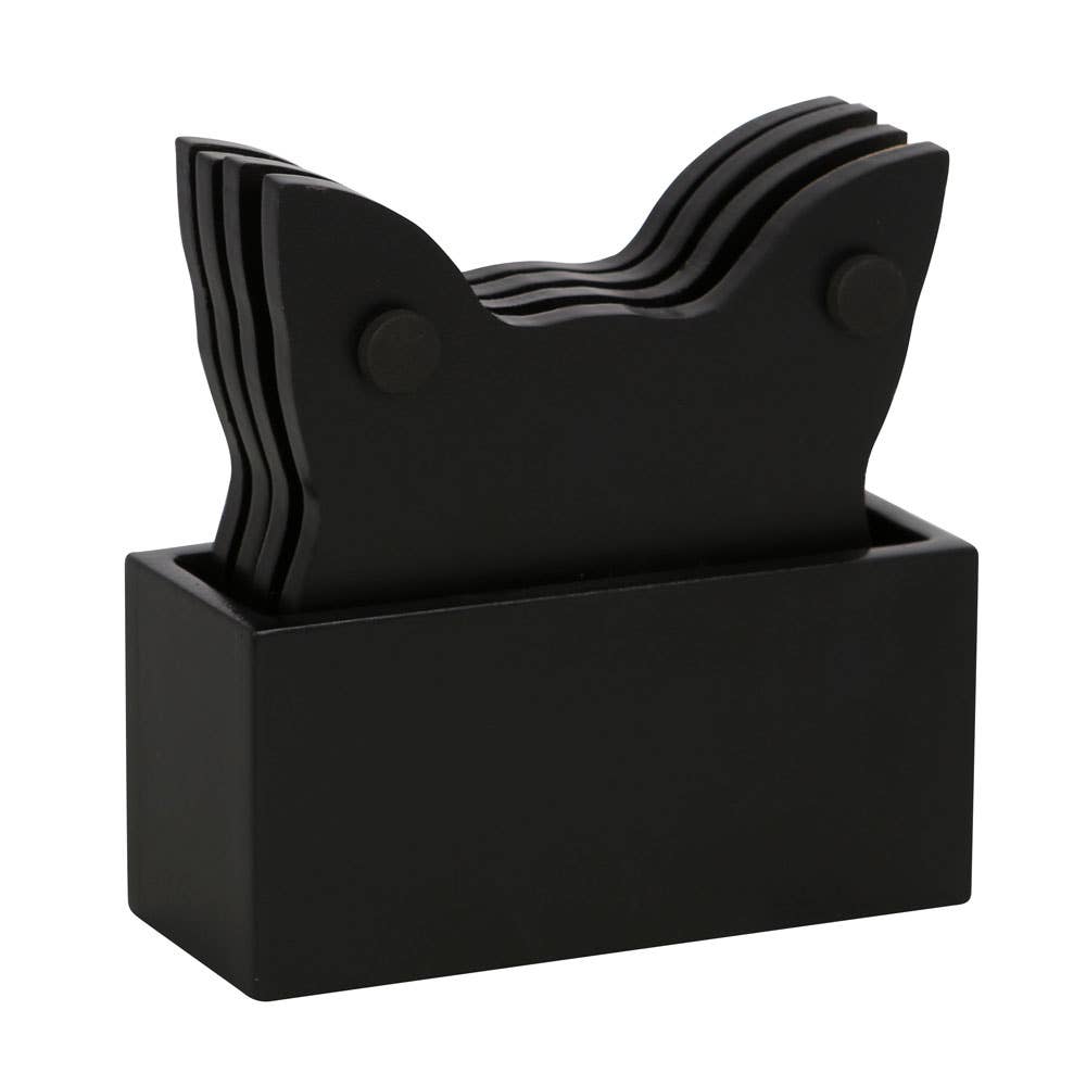 Something Different Wholesale - Wholesale Coasters - Mystic Mog Cat Face Coaster Set2