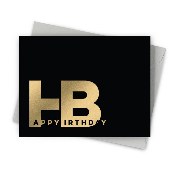Fødselsdagslogo – Foliepræget Moderne Fødselsdagskort for engroshandel hos Fine Moments