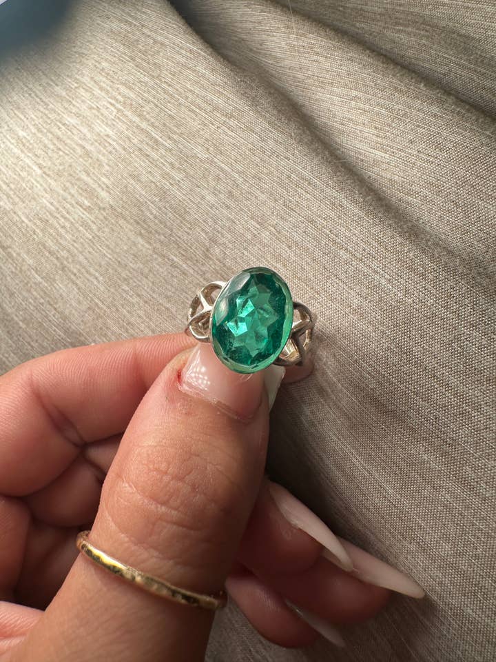 Sterling Silver Moldavite Ring for wholesale by Celestial Avenue