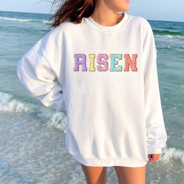 (Skjorta ingår ej) Faux Patch - RISEN - Matt Clear Film Transfer för wholesale av TEELUX