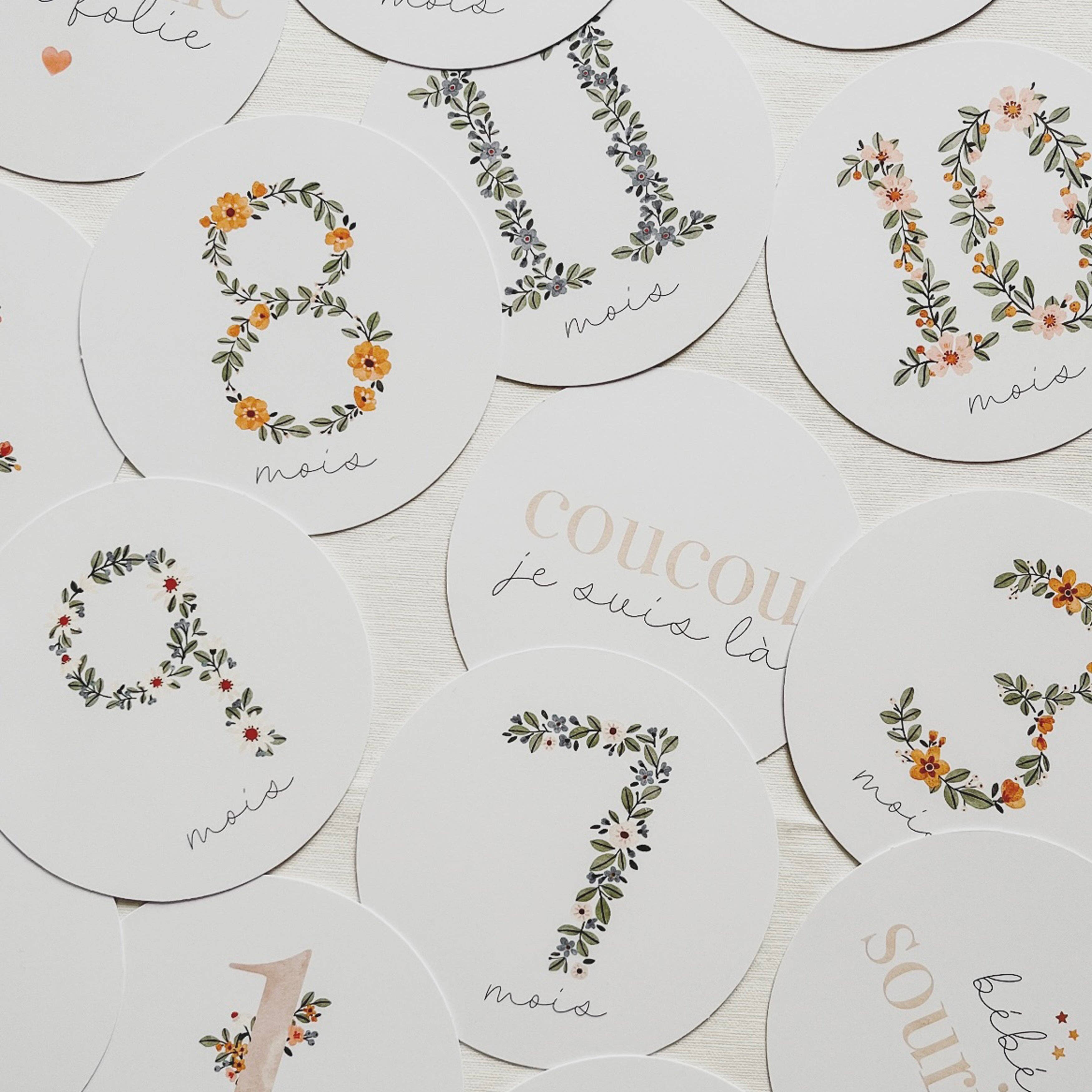 Le Petit Tableau Noir - Wholesale Milestone Art/Keepsake - Kids & Baby - Flower pastilles1