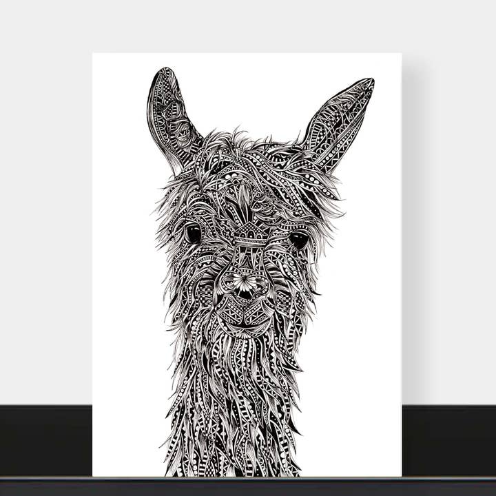 Tarjeta de Arte Llama para venta al por mayor de Pia Elliot Art