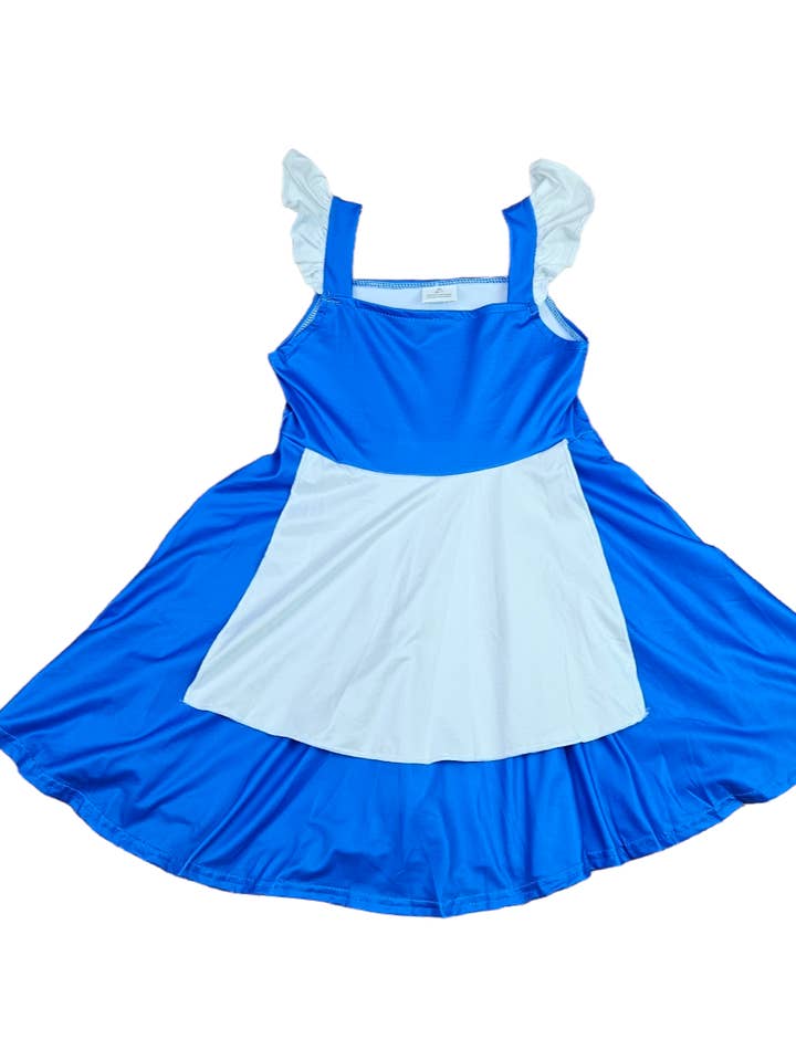 Vestito in seta color latte Blue Belle per la vendita all'ingrosso da parte di Great Lakes Kids Apparel